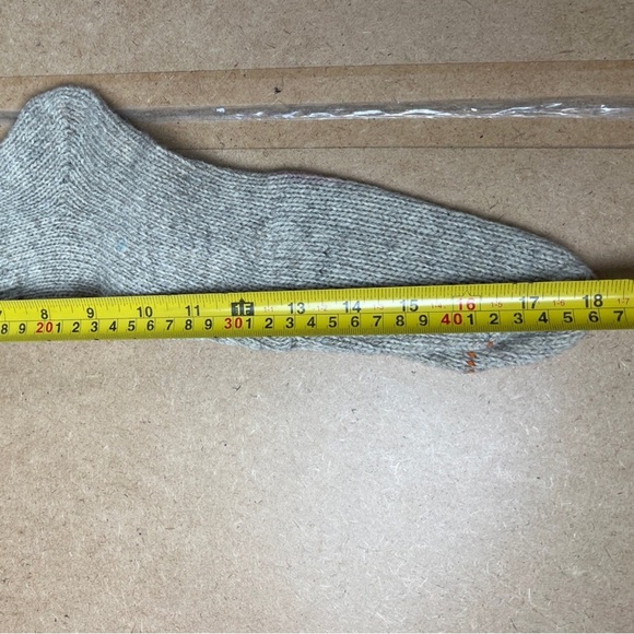 Gray and Red Ribbed Socks - Picture 4 of 4